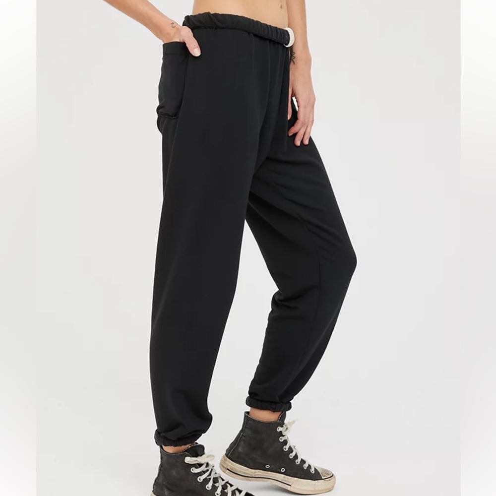 OFFLINE By Aerie OTT Fleece Jogger in Black Cozy Soft Pull On Back Pocket M) NEW - Picture 11 of 11